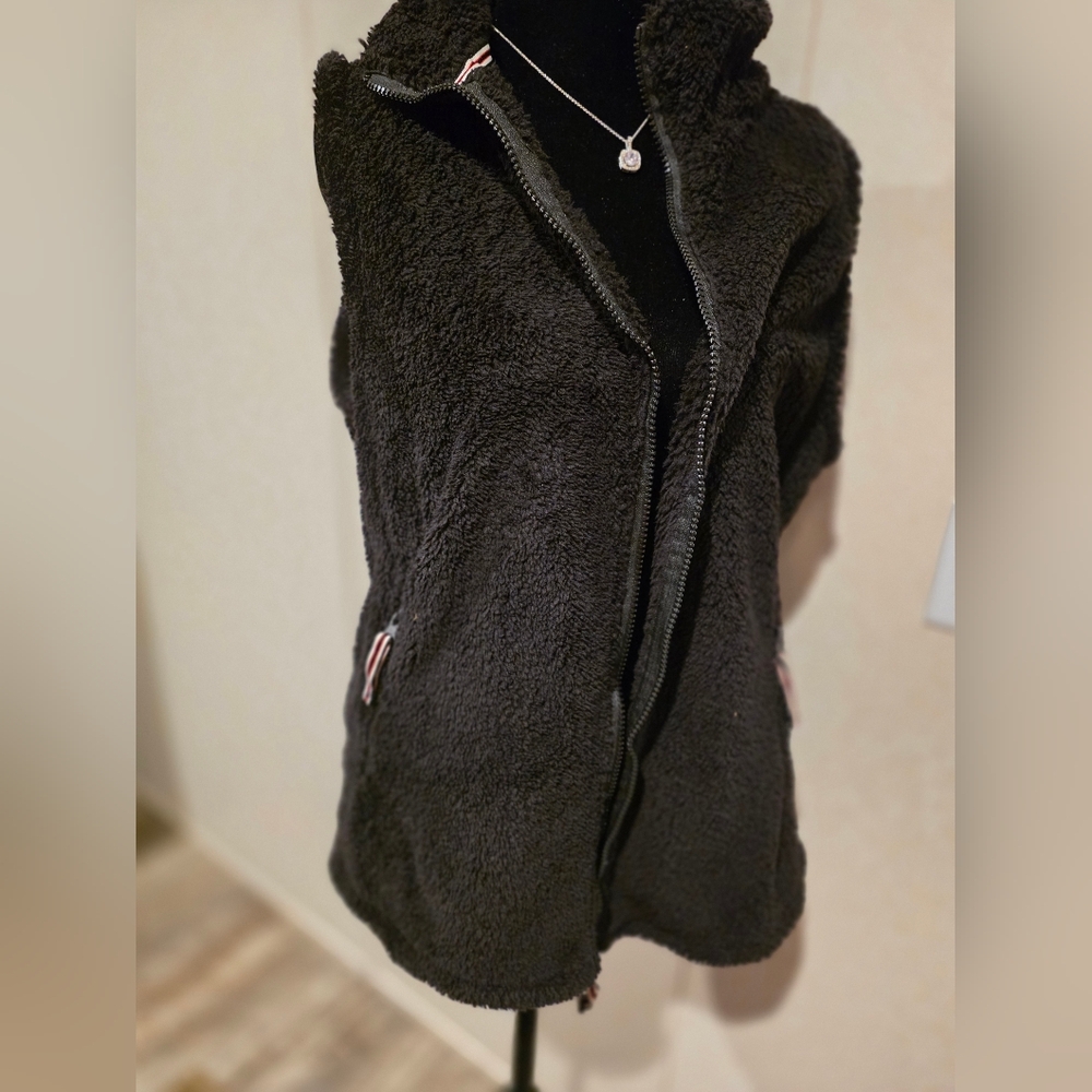 Women's Black Fleece Vest